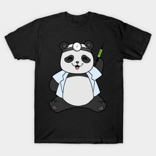 Funny panda as a doctor T-Shirt